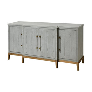 Atlas Geneva Modern Media Console - Stylish Grey Ash Credenza with Ample Storage & Decorative Accents ST11036-01