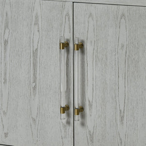 Atlas Geneva Modern Media Console - Stylish Grey Ash Credenza with Ample Storage & Decorative Accents ST11036-01