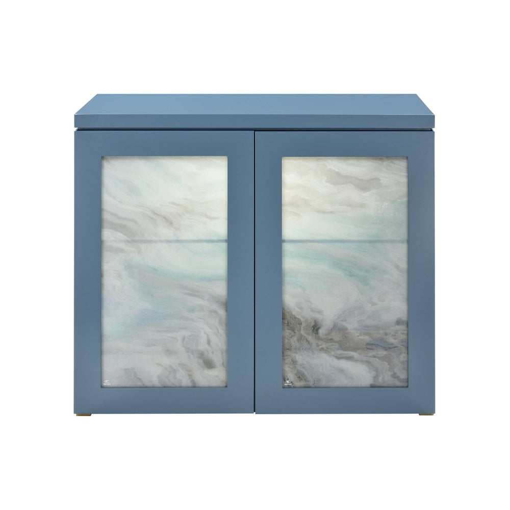 Atlas Goldston Cabinet - Blue Mirage: Illuminated Display with Glass Shelves for Elegant Storage Solutions ST11038-01
