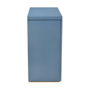 Atlas Goldston Cabinet - Blue Mirage: Illuminated Display with Glass Shelves for Elegant Storage Solutions ST11038-01