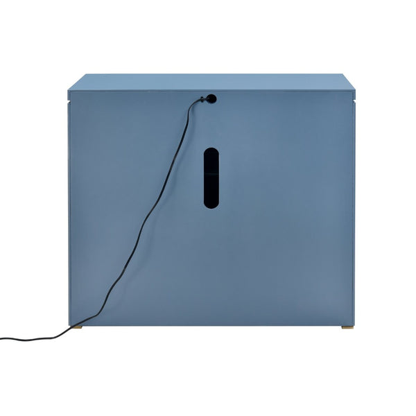 Atlas Goldston Cabinet - Blue Mirage: Illuminated Display with Glass Shelves for Elegant Storage Solutions ST11038-01
