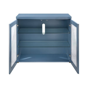 Atlas Goldston Cabinet - Blue Mirage: Illuminated Display with Glass Shelves for Elegant Storage Solutions ST11038-01