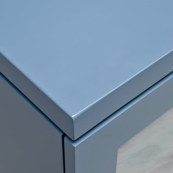 Atlas Goldston Cabinet - Blue Mirage: Illuminated Display with Glass Shelves for Elegant Storage Solutions ST11038-01