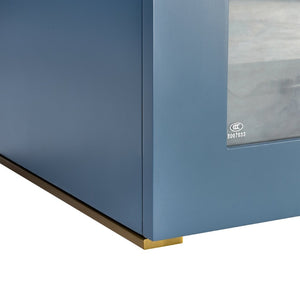 Atlas Goldston Cabinet - Blue Mirage: Illuminated Display with Glass Shelves for Elegant Storage Solutions ST11038-01