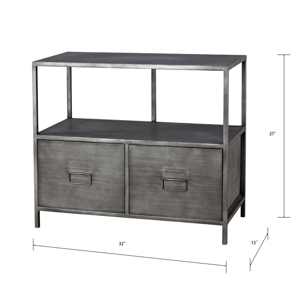 Atlas Gunthery Media Console - Industrial-Style Metal Storage for Modern Living Spaces, Durable & Stylish ST11040-01