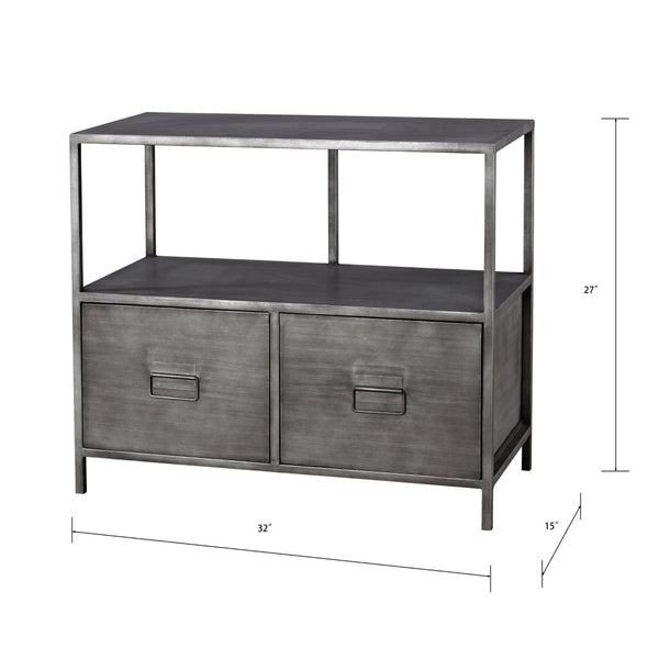 Atlas Gunthery Media Console - Industrial-Style Metal Storage for Modern Living Spaces, Durable & Stylish ST11040-01