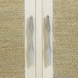 Atlas Joyner Credenza - Versatile Four-Door Storage with Woven Wicker Insets & Bleached Almond Finish ST11048-01
