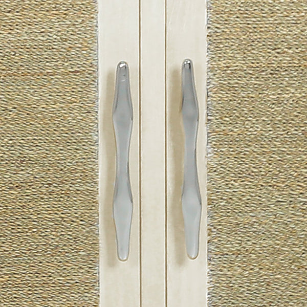 Atlas Joyner Credenza - Versatile Four-Door Storage with Woven Wicker Insets & Bleached Almond Finish ST11048-01