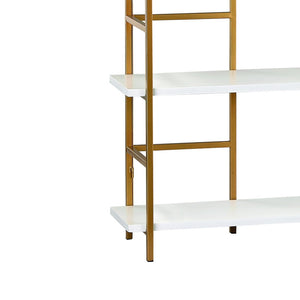 Atlas Kline Bookshelf - Mid-Century Modern Large Shelving Unit with Customizable Height & Glamorous Gold Finish ST11049-01