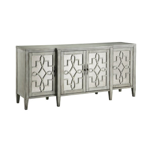Atlas Lawrence Credenza - Elegant Breakfront with Antique Mirror Panels for Stylish Storage & Display Gray ST11051-03