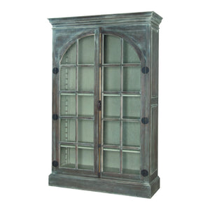Atlas Manor Cabinet - Elegant Waterfront Grey Storage Solution with Greige Interior for Stylish Organization ST11056-01