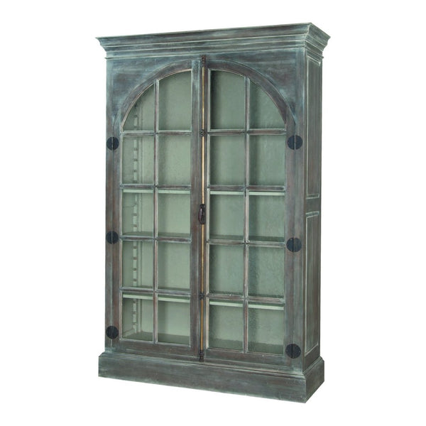 Atlas Manor Cabinet - Elegant Waterfront Grey Storage Solution with Greige Interior for Stylish Organization ST11056-01