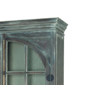 Atlas Manor Cabinet - Elegant Waterfront Grey Storage Solution with Greige Interior for Stylish Organization ST11056-01