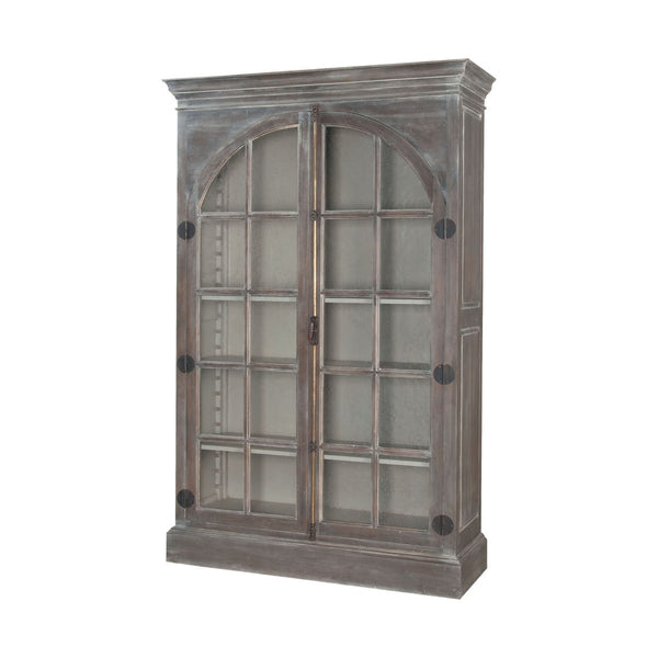 Atlas Manor Cabinet - Elegant Waterfront Grey Storage Solution with Greige Interior for Stylish Organization ST11056-01