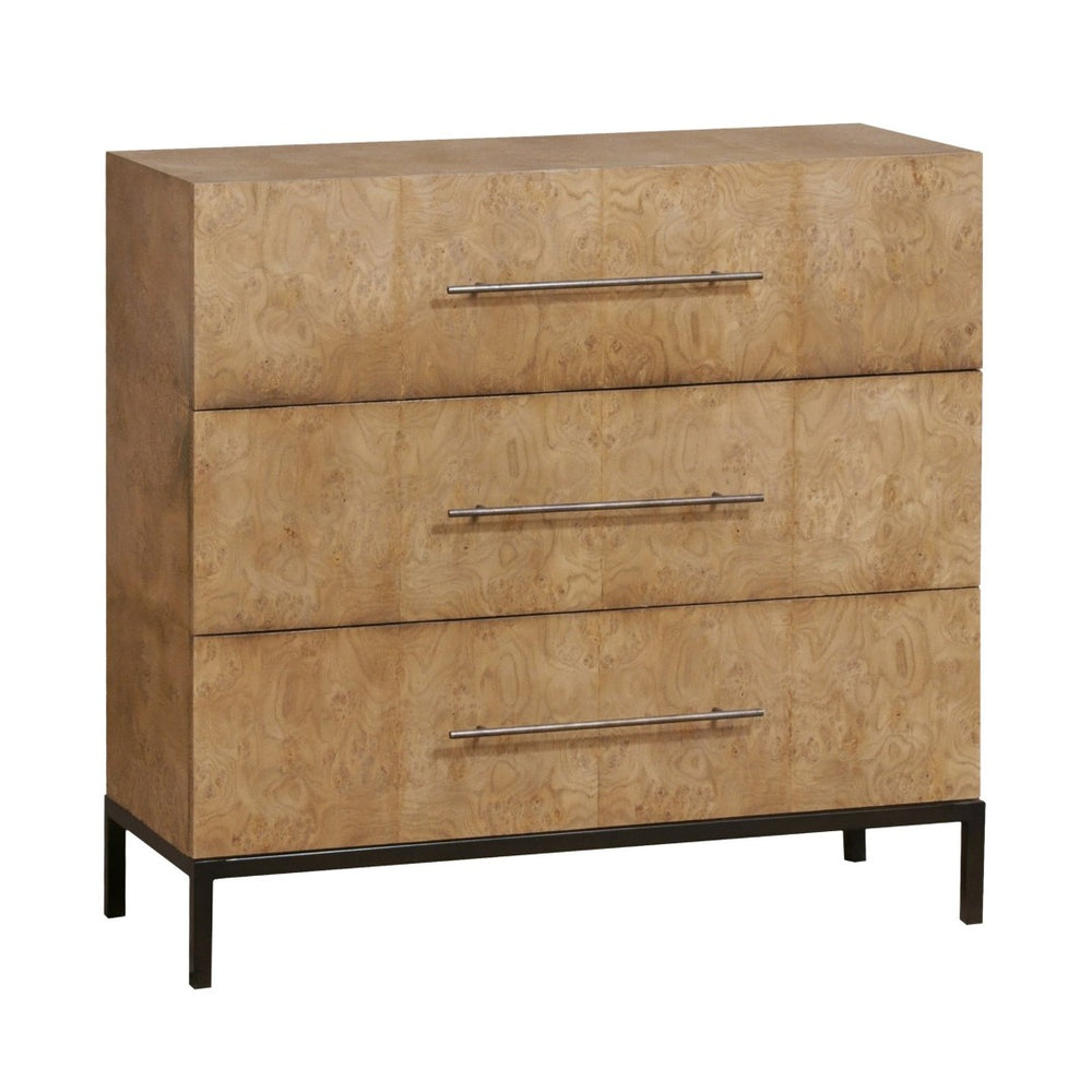 Atlas Marc Burled Wood 3-Drawer Chest - Stylish Storage Solution for Bedroom, Entryway, or Living Room ST11057-01