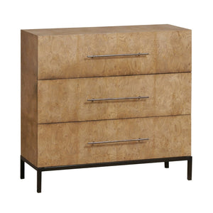 Atlas Marc Burled Wood 3-Drawer Chest - Stylish Storage Solution for Bedroom, Entryway, or Living Room ST11057-01