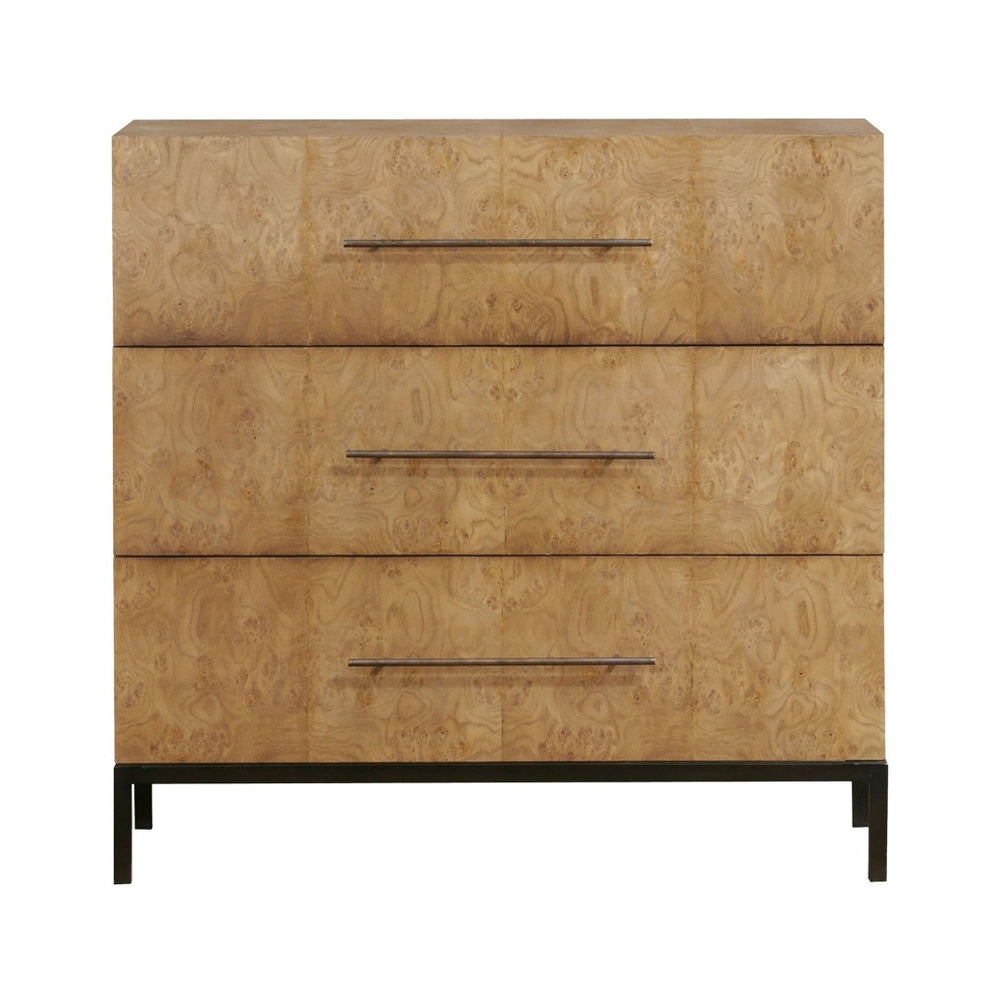 Atlas Marc Burled Wood 3-Drawer Chest - Stylish Storage Solution for Bedroom, Entryway, or Living Room ST11057-01