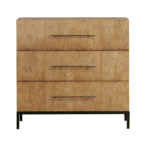 Atlas Marc Burled Wood 3-Drawer Chest - Stylish Storage Solution for Bedroom, Entryway, or Living Room ST11057-01
