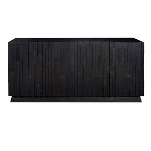 Atlas Minato Credenza - Hand-Finished Shou Sugi Ban Design with Versatile Storage for Modern Spaces ST11060-01
