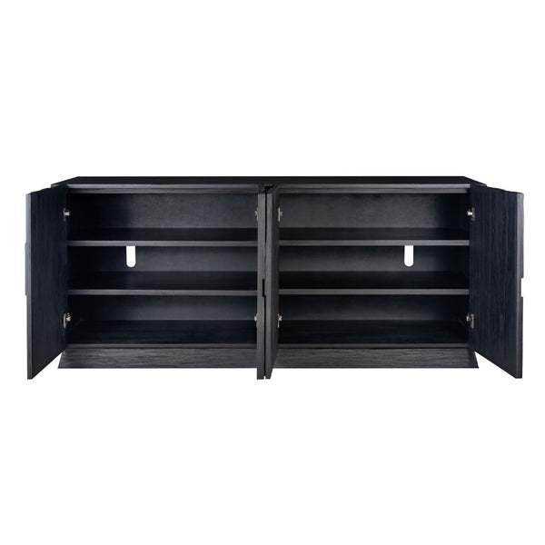 Atlas Minato Credenza - Hand-Finished Shou Sugi Ban Design with Versatile Storage for Modern Spaces ST11060-01