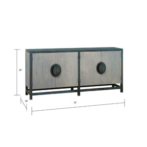 Atlas Mula Credenza - Handcrafted Graywash Storage Solution with Rustic Charm for Modern Spaces ST11061-01