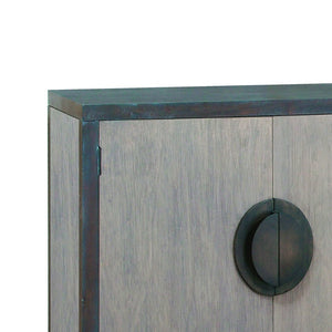 Atlas Mula Credenza - Handcrafted Graywash Storage Solution with Rustic Charm for Modern Spaces ST11061-01