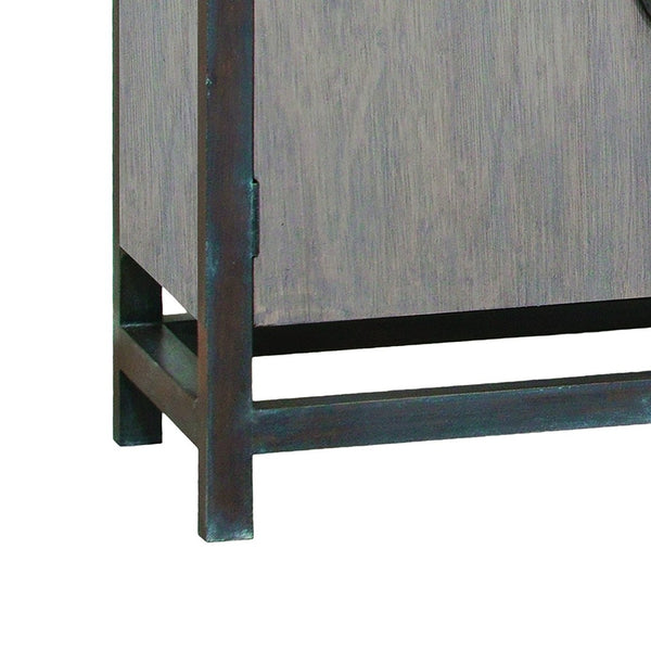 Atlas Mula Credenza - Handcrafted Graywash Storage Solution with Rustic Charm for Modern Spaces ST11061-01