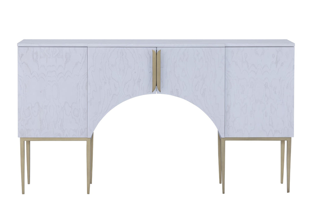 Atlas Prospect Credenza - Elegant White Ash Burl Storage with Sculptural Design for Modern Interiors ST11066-01