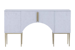 Atlas Prospect Credenza - Elegant White Ash Burl Storage with Sculptural Design for Modern Interiors ST11066-01