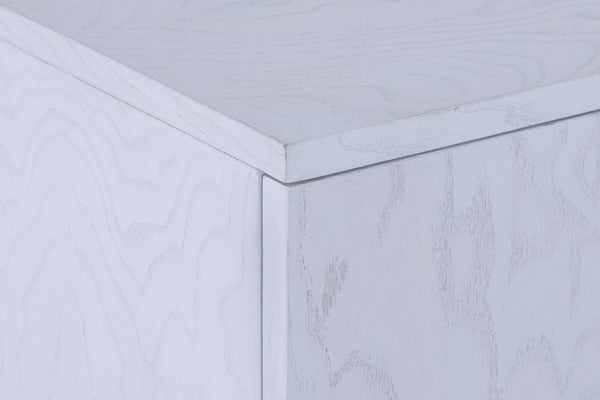 Atlas Prospect Credenza - Elegant White Ash Burl Storage with Sculptural Design for Modern Interiors ST11066-01
