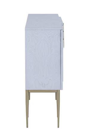 Atlas Prospect Credenza - Elegant White Ash Burl Storage with Sculptural Design for Modern Interiors ST11066-01