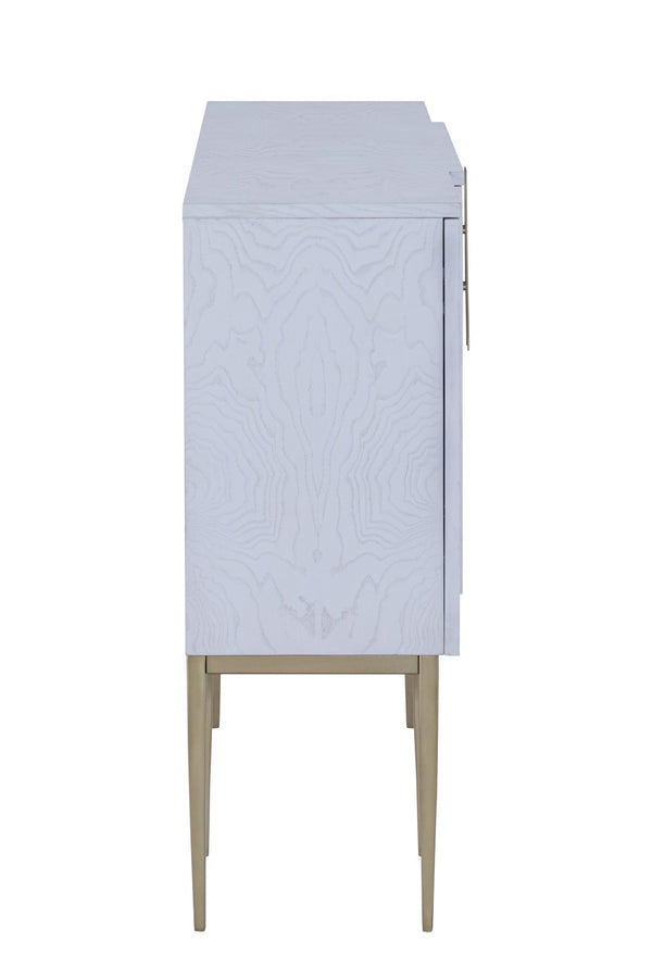 Atlas Prospect Credenza - Elegant White Ash Burl Storage with Sculptural Design for Modern Interiors ST11066-01