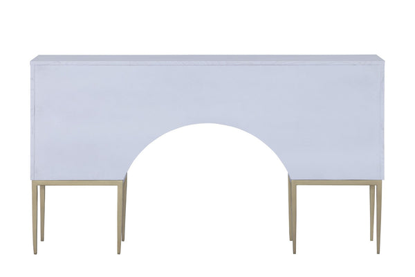 Atlas Prospect Credenza - Elegant White Ash Burl Storage with Sculptural Design for Modern Interiors ST11066-01