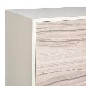 Atlas Reynolds Cabinet - Elegant Two-Door Storage with Adjustable Shelves and Brass-Tone Base for Modern Homes ST11067-01