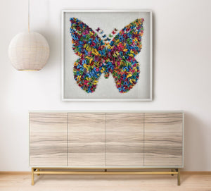 Atlas Reynolds Credenza - Modern Almond Cabinet with Adjustable Shelves & Abstract Art for Stylish Storage ST11068-01