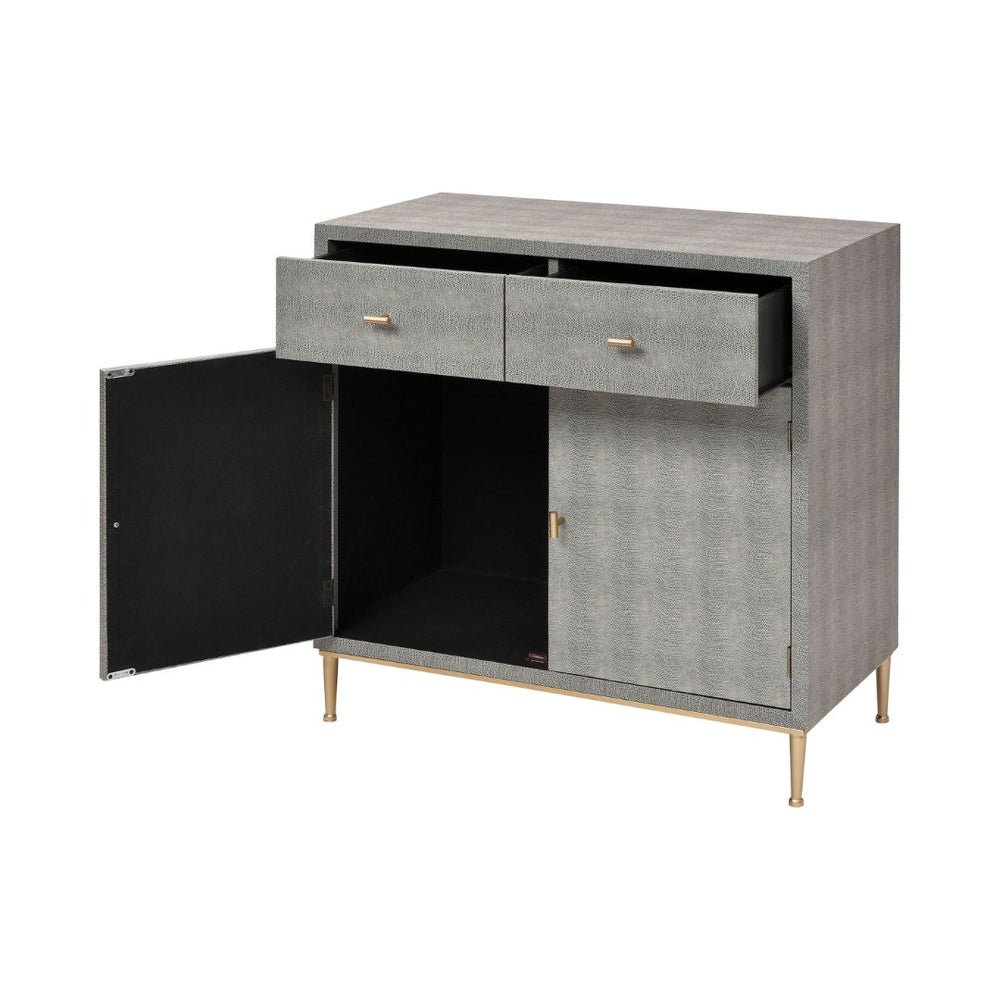 Atlas Sands Point Cabinet: Vintage-Inspired Faux Shagreen Storage Solution for Modern Living Rooms & More ST11069-01
