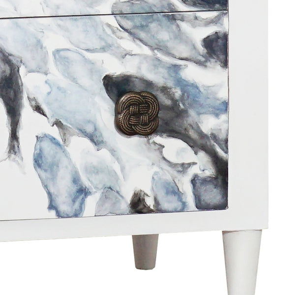 Atlas Schooled 3-Drawer Chest - Hand-Painted Coastal Charm with Nautical Design & Sturdy Wooden Build ST11070-01