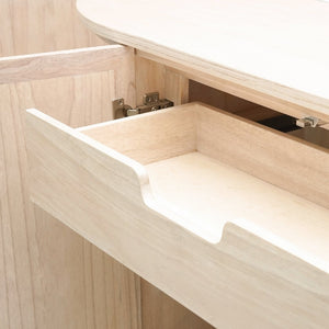 Atlas Sconset Credenza - Elegant Rattan Storage with White Ash Top & Brass Accents for Modern Living Spaces ST11071-01