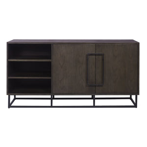 Atlas Seaton Credenza - Modern Industrial Storage Solution with Warm Wood Tones & Metal Frame for Any Space ST11072-01