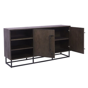 Atlas Seaton Credenza - Modern Industrial Storage Solution with Warm Wood Tones & Metal Frame for Any Space ST11072-01