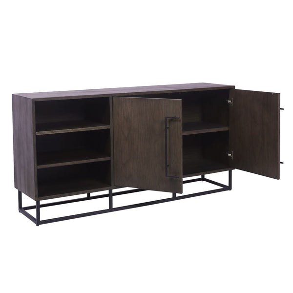 Atlas Seaton Credenza - Modern Industrial Storage Solution with Warm Wood Tones & Metal Frame for Any Space ST11072-01