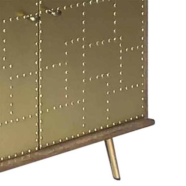Atlas Sender 4-Door Credenza - Midcentury Modern Storage Solution with Brass Accents for Home & Office ST11073-01