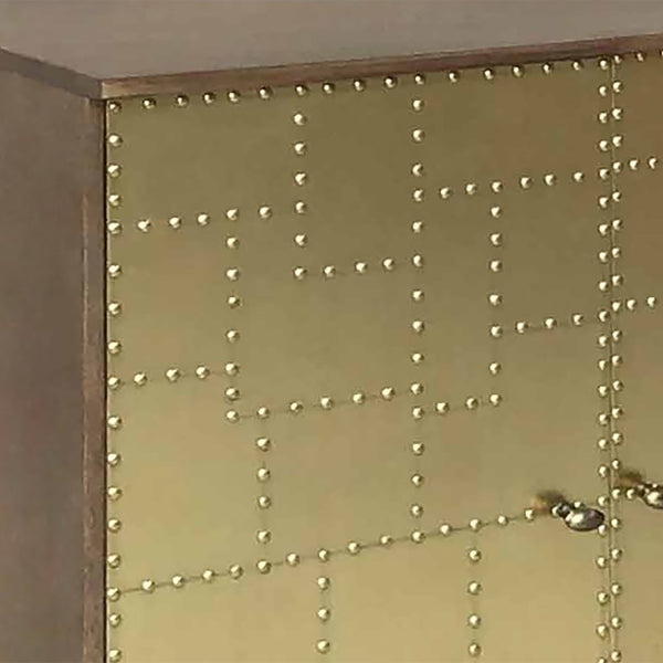 Atlas Sender 4-Door Credenza - Midcentury Modern Storage Solution with Brass Accents for Home & Office ST11073-01