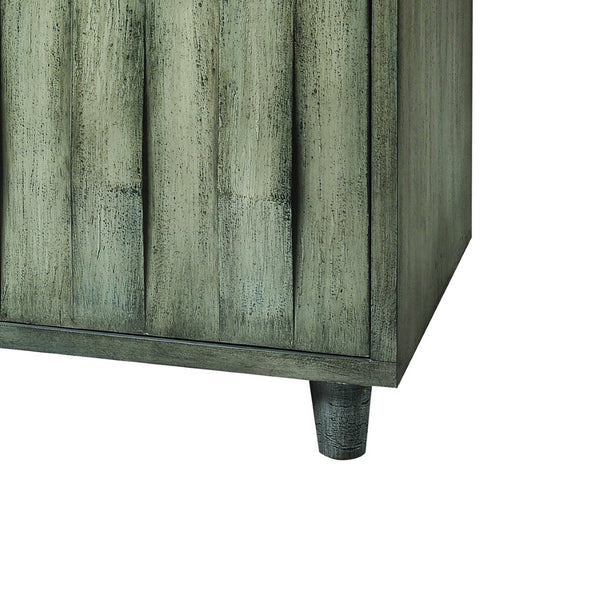 Atlas Seychelles Wood Credenza – Modern Storage Solution with Rippled Doors for Dining & Living Spaces ST11074-01