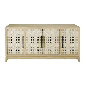 Atlas Sunset Harbor Credenza - Sandy Cove: Coastal-Inspired Storage with Adjustable Shelves & Metal Pulls ST11081-01