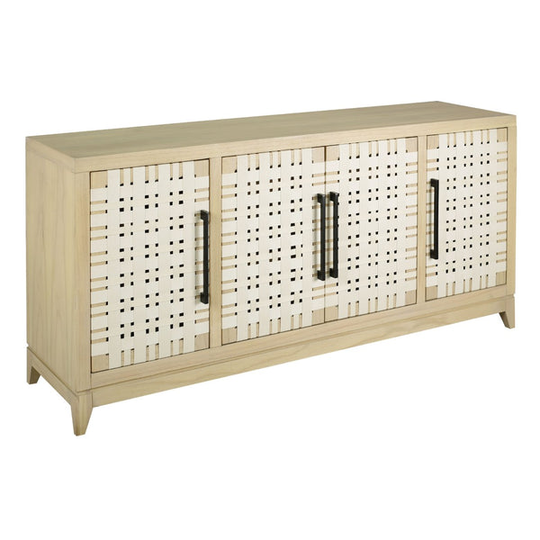 Atlas Sunset Harbor Credenza - Sandy Cove: Coastal-Inspired Storage with Adjustable Shelves & Metal Pulls ST11081-01