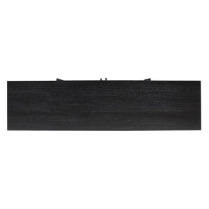 Atlas Sunset Harbor Credenza - Modern Black Storage Solution with Fabric Webbing & Adjustable Shelving ST11081-02