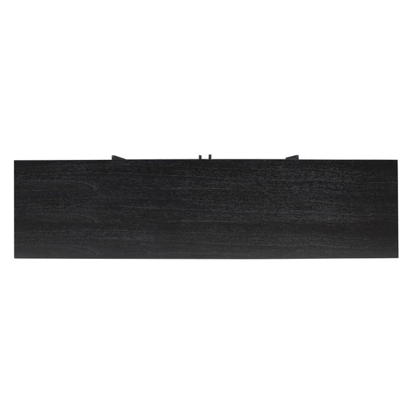 Atlas Sunset Harbor Credenza - Modern Black Storage Solution with Fabric Webbing & Adjustable Shelving ST11081-02