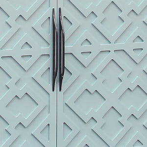 Atlas Topher Coastal-Inspired Credenza with Geometric Fretwork & Ample Storage for Living Spaces ST11084-01