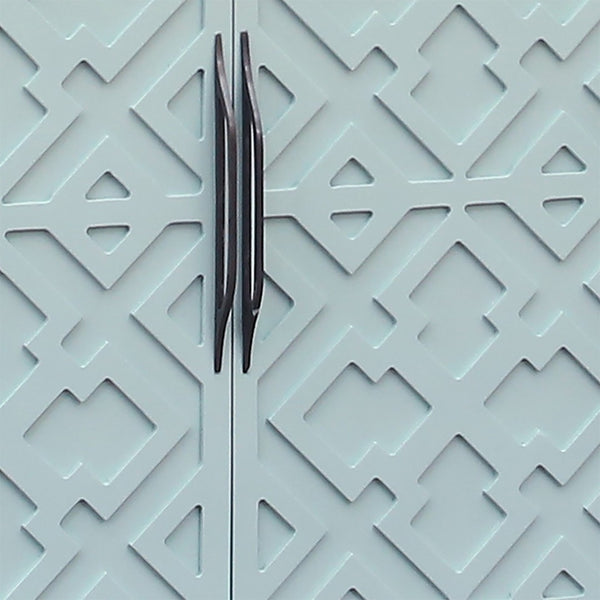 Atlas Topher Coastal-Inspired Credenza with Geometric Fretwork & Ample Storage for Living Spaces ST11084-01